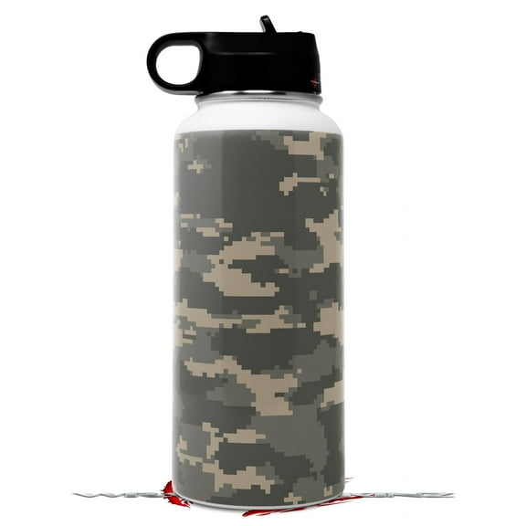 Skin Wrap Decal compatible with Hydro Flask Wide Mouth Bottle 32oz WraptorCamo Digital Camo Combat (BOTTLE NOT INCLUDED)