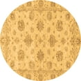thumbnail image 1 of Ahgly Company Indoor Round Oriental Brown Traditional Area Rugs, 4' Round, 1 of 4
