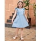 thumbnail image 5 of Vestido Arshiner 3T azul con mangas con volantes y espalda sin espalda para niños pequeños, 5 of 8