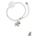thumbnail image 2 of Delight Jewelry Silvertone Panda with Baby Silver-tone Flower Link Chain Bracelet, 6.75"+2" Extender, 2 of 4