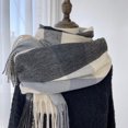 thumbnail image 3 of Prolriy Scarf for Women Fall Winter Scarf Classic Scarf Warm Soft Large Blanket Wrap Shawl Scarves Shawl Scarf Grey A, 3 of 3