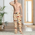 thumbnail image 2 of Sikiie Pumpkins On Red Car And Tractor Pajama Pants Men, PJ Bottoms, Sleep & Lounge Pants-Medium, 2 of 6