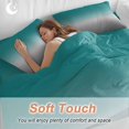 thumbnail image 5 of Teal Grey Ombre Duvet Cover Set, Turquoise Gradient Modern Abstract Art Soft Duvet Cover Queen Size Bedding Set 4 Pieces, 1 Quiltcover and 2 Pillowcases with Zipper, 1 Bed Sheet for All Seasons, 5 of 9