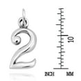 thumbnail image 3 of Trendy .925 Sterling Silver Number 2 Pendant, 3 of 4