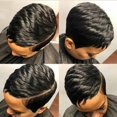 thumbnail image 2 of Estilo negro africano tendencia de pelo corto pelo liso peluca de pelo voluminoso pelo de fibra química, 2 of 5