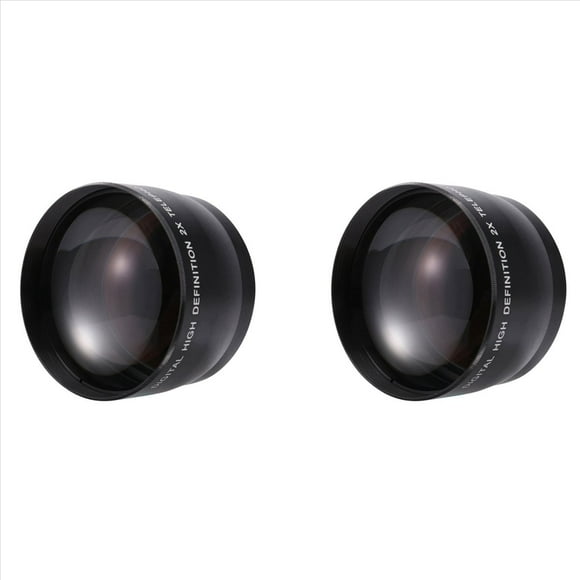 2piezas Teleobjetivo Profesional de 58 mm 2.0X para Lentes 5D/6D/60D/ 350D / 400D / 450D / 500D / 1000D / 550D / 600D 18-55MM