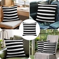 thumbnail image 6 of White Black Striped Throw Pillow Cover Simple Stripes Background Cotton Linen Cushion Cover Throw Pillow Case with Invisible Zipper for Couch Sofa Bed Chair Car 26x26 Inch, 6 of 9