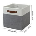 thumbnail image 3 of Cinvoph Storage Basket Foldable Home Storage Bin with Handles, Organizer for Blankets Book and Clothes Bedroom Living Room Closet 12"x12" Gray, 3 of 7