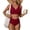 Wine #080, variant on Women's Two Piece High Waisted Bikini Set Tummy Control Swimsuit Full Coverage Bathing Suit Wine XL