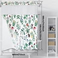 thumbnail image 4 of Dznils Cortina Shower de Tela Blanca sin Gancho con Forro a Presión, 72 x 74, Patrón Floral Verde Salvia, 4 of 11