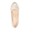 thumbnail image 3 of Lauren Lorraine Victoria Nude Sparkly Crystal Ebellished Platform Heeled Pumps (7, Nude), 3 of 5