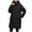 Black, variant on Somuwie Clearance Women's Winter Casual Loose Fashion Color Pocket Zippered Tops Reversible Long Cotton Coat