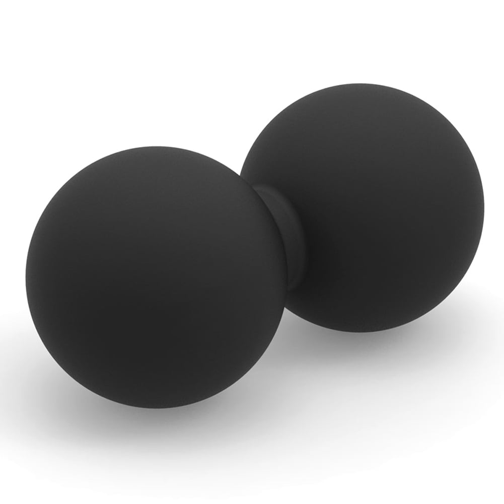 BLACK PEANUT LACROSSE BALL Massage Trigger Point Yoga Therapy Double Gym Back 