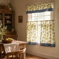 thumbnail image 4 of 3pcs Kitchen Curtain Set with Valance and 2 Tier Panels, Light Filtering Thermal Cafe Curtains for Small Window, Basement, Bathroom, Laundry Room and Dining Area Decor, Navy, 4 of 9