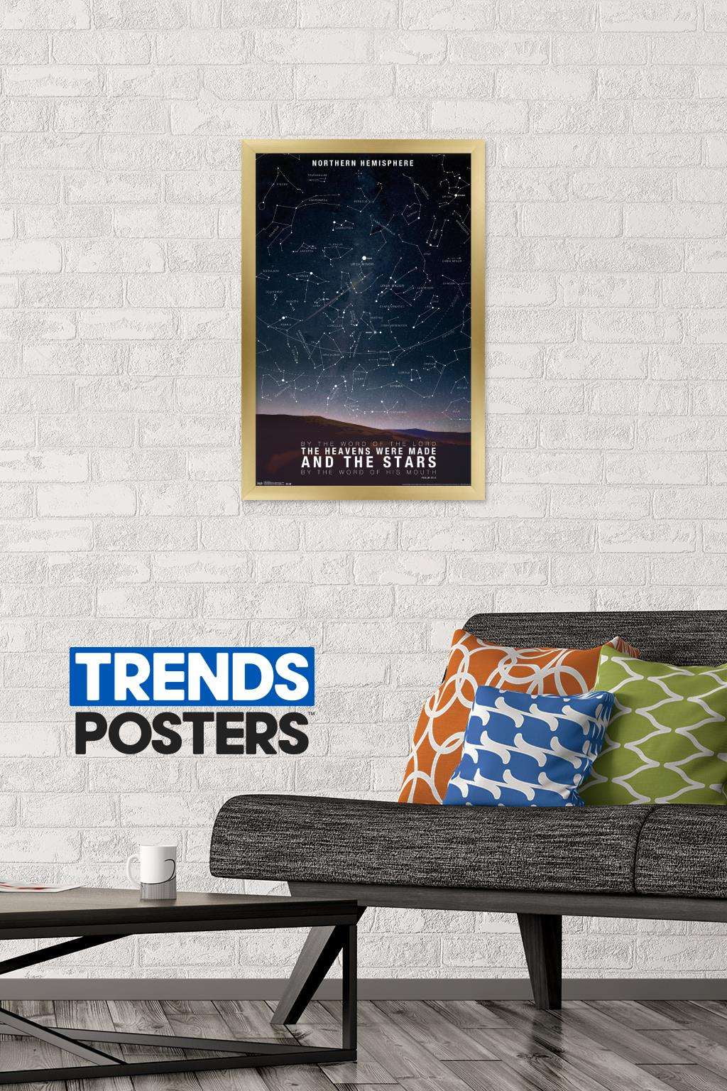 The Stars Wall Poster, 14.725" x 22.375", Framed