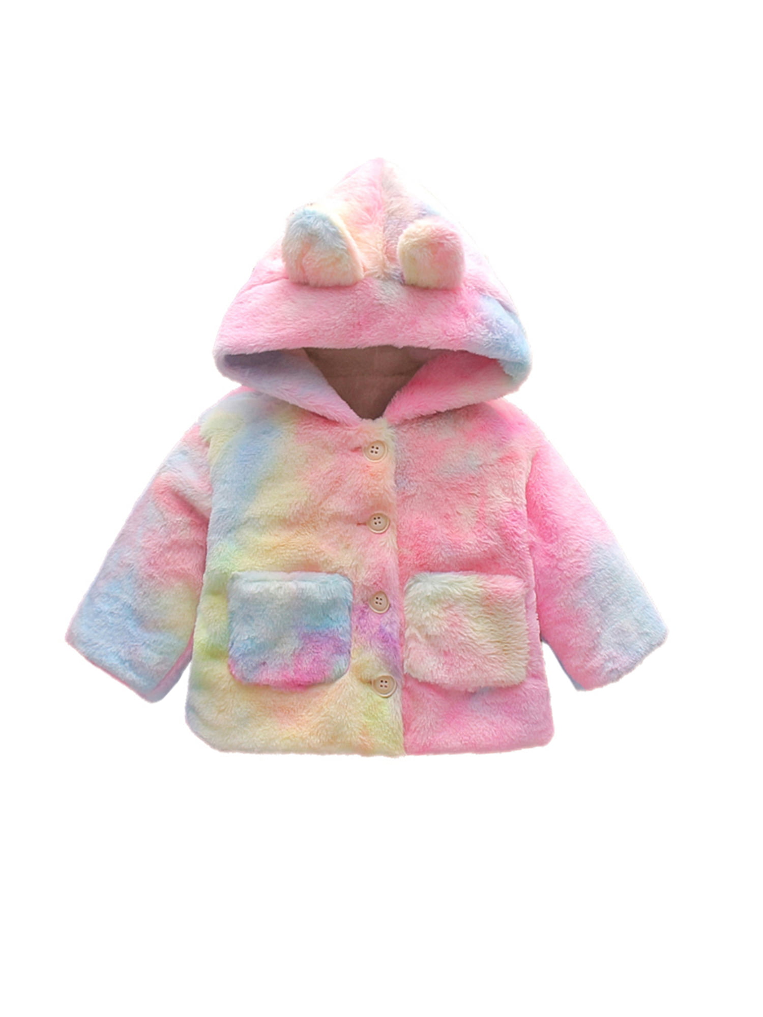 Details about   NEW Baby Girls Winter Warm Bow Hooded Coat Zipper Thicken Jacket Outerwear 