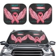 thumbnail image 2 of Vsdgher Ribbon With Angel Wings Print Car Windshield Sun Shade, Reflective Sunshade Window Sunshade Sun Visor Protector Fit for Cars,Trucks,SUVs-Small, 2 of 6