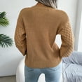 thumbnail image 4 of Pull pour Femmes, Pull Décontracté à Manches Longues en Maille Ruche, 4 of 5