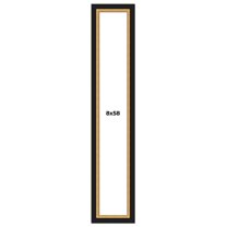 8x58 Frame Gold Real Wood Picture Frame Width 2.25 Inches | Interior Frame Depth 0.5 Inches |