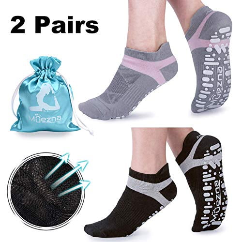 Muezna Non Slip Yoga Socks for Women, Anti-Skid Pilates, Barre