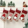 thumbnail image 2 of Christmas Stockings 4 Pack, 18 Inches Burlap Buffalo Plaid Stockings with Sweden Gnomes Family Christmas Stocking for Xmas Home Decor, Christmas Decorations, 2 of 6