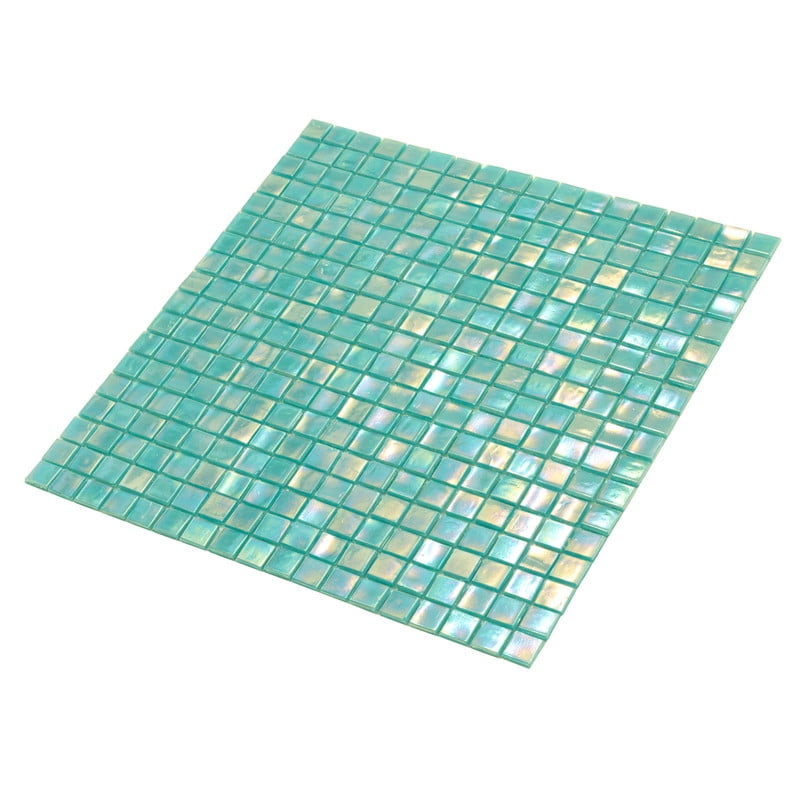 Skosh 11.6 in. x 11.6 in. Glossy Dark Ocean Green Glass Mosaic Wall and Floor Tile (18.69 sq. ft./case) (20-pack)
