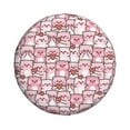 thumbnail image 4 of Spare Tire Cover, Pink Cute Pig Love Wheel Cover Tire Covers For Trailers Car Truck Camper Universal Tire Covering Fits Diameter14"-17", 4 of 4