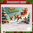 thumbnail image 2 of Golden Lettering Christmas Banner Reindeer Design Holiday Banner Santa Sleigh Gift Decor Xmas Backdrop for Christmas Party Indoor Celebration Family Gathering, 2 of 9