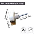 thumbnail image 6 of Perilla Home Set of 6 Rectangle MOP Wooden Cabinet Knobs Decorative Antique Knobs for Home Kitchen Cabinet Hardware Cupboard Door Dresser Wardrobe and Drawer Pull Handle, 6 of 6