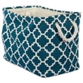 thumbnail image 1 of Design Imports CAMZ37879 Bac de Rangement Rectangulaire en Polyester à Treillis 17,5 x 12 x 15 Po, Turquoise - Grand, 1 of 1