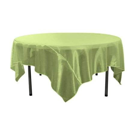 - LA Linen TCOrgz90X90-Lime384 Sheer Mirror Organza Square Tablecloth, Lime - 90 x 90 in.