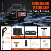 SENIX 1600 PSI Electric Pressure Washer 1.2 GPM, 11 Amp Motor, 20ft Hose, Quick-Connect Nozzles HPWE11-L