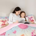 thumbnail image 4 of Feelyou Cartoon Axolotl Kid Bedding Comforter Set 7pcs, Mushroom Plant King Bedding Sets, 4 of 8