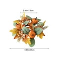 thumbnail image 2 of Thanksgiving Halloween Scented Candle Wreath, Decorative Floral Ring for Table Decor, Reusable Artificial Maple Leaf and Berry Garland, Ideal for Party and Home Decoration, 2 of 7