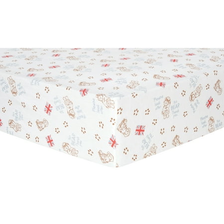 Paddington Bear Deluxe Flannel Fitted Crib Sheet Walmart Com