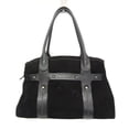 thumbnail image 1 of Pre-Owned Salvatore Ferragamo EE-21 7987 Women's Suede,Leather Handbag Black, 1 of 16