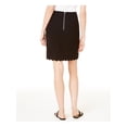 thumbnail image 2 of Maison Jules Women's Scallop Hem Above The Knee Pencil Wear To Work Skirt Black Size 2, 2 of 4