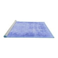 thumbnail image 2 of Ahgly Company Machine Washable Indoor Square Persian Blue Traditional Area Rugs, 4' Square, 2 of 4