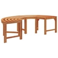 thumbnail image 6 of vidaXL Tree Bench 2 pcs Natural 160 x 80 x 45cm Solid Eucalyptus Wood, 6 of 6