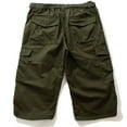 thumbnail image 4 of SOOMLON Men Shorts Casual Classic Fit Summer Beach Shorts Pocket Comfy Shorts Beach Work Trouser Cargo Shorts Army Green XXXXXL, 4 of 4