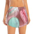 thumbnail image 2 of Rocae Pastel Macarons Delight for Women's Athletic Shorts Workout Hiking Shorts Athletic Shorts for Running, Yoga, Gym, Sports-XX-Large, 2 of 7