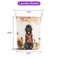 thumbnail image 5 of Happy Thanksgiving Newfoundland with Turkey Pumpkins Autumn Vibes Foldable Laundry Basket Newfie Dog Lover Gifts Organizer Storage with Handles - 12018, 5 of 5