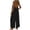 #122-Black, variant on Women's Casual Adjustable Straps Backless Jumpsuit with Pockets Long and Fashionable