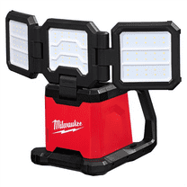 Milwaukee Tool M18 18-Volt Lithium-Ion Cordless 4500 Lumens ROVER Dual Power Triple-Panel Flood & Area Light