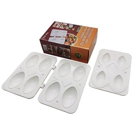4 Grid Manual Meatloaf Maker Press Tool Lightweight Save Time and Energy Mould for Make Meatballs and Fishballs