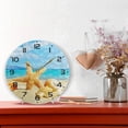 thumbnail image 6 of Dreamtimes Beach Landscape with Sunbeam Wall Clock, 10 Inch Silent Non Ticking Round Clock Oil Painting Clock Easy to Read Clock for Living Room Bedroom Bathroom Home Decor, 6 of 7