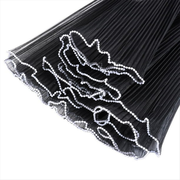 Papel de Regalo para Ramo de 3 Piezas, 11 Pulgadas X 4,5 Yardas para Cada Tela de Embalaje de Flores con Borde Perlado, (Negro)