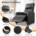thumbnail image 2 of Garvee Electric Recliner Chair for Adult, Lazy Boy Recliner with Tall Back & Overstuffed Seat, Black, 2 of 7