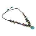 thumbnail image 2 of Blue Turquoise Round Harmony Mix Stone  Necklace, 2 of 3