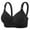 Black, variant on Women's Lace Flower Nursing Bra - Front Open No Underwire, Three-Four Button Design, US Sizes 36-46, Soft Breathable Material for Maternity